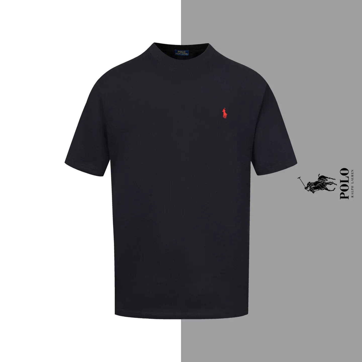 🅿️180 Style No. #Z67 Ralph Lauren embroidery small label round neck short sleeves Fabric: 32-count double yarn 280g pure cotton fabric Weaving and dyeing threads in the same cylinder with the same color The same color Process: Imported machine small label full embroidery Supporting: complete three labels Cardboard oil paper code sticker packaging High temperature pre-shrinking process before production, no shrinkage and deformation Imported machine professional plate production os version can wear up to 200 pounds Manual size measurement An error of 2-3cm is normal. Color: black white size: s m l xl
